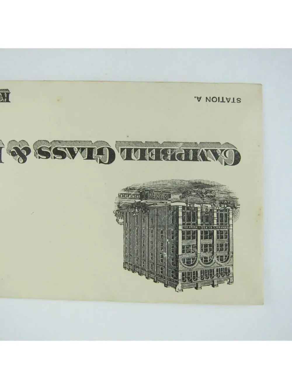 US Postal Stationery Campbell Glass & Paint Co Kansas City Missouri 2c Antique